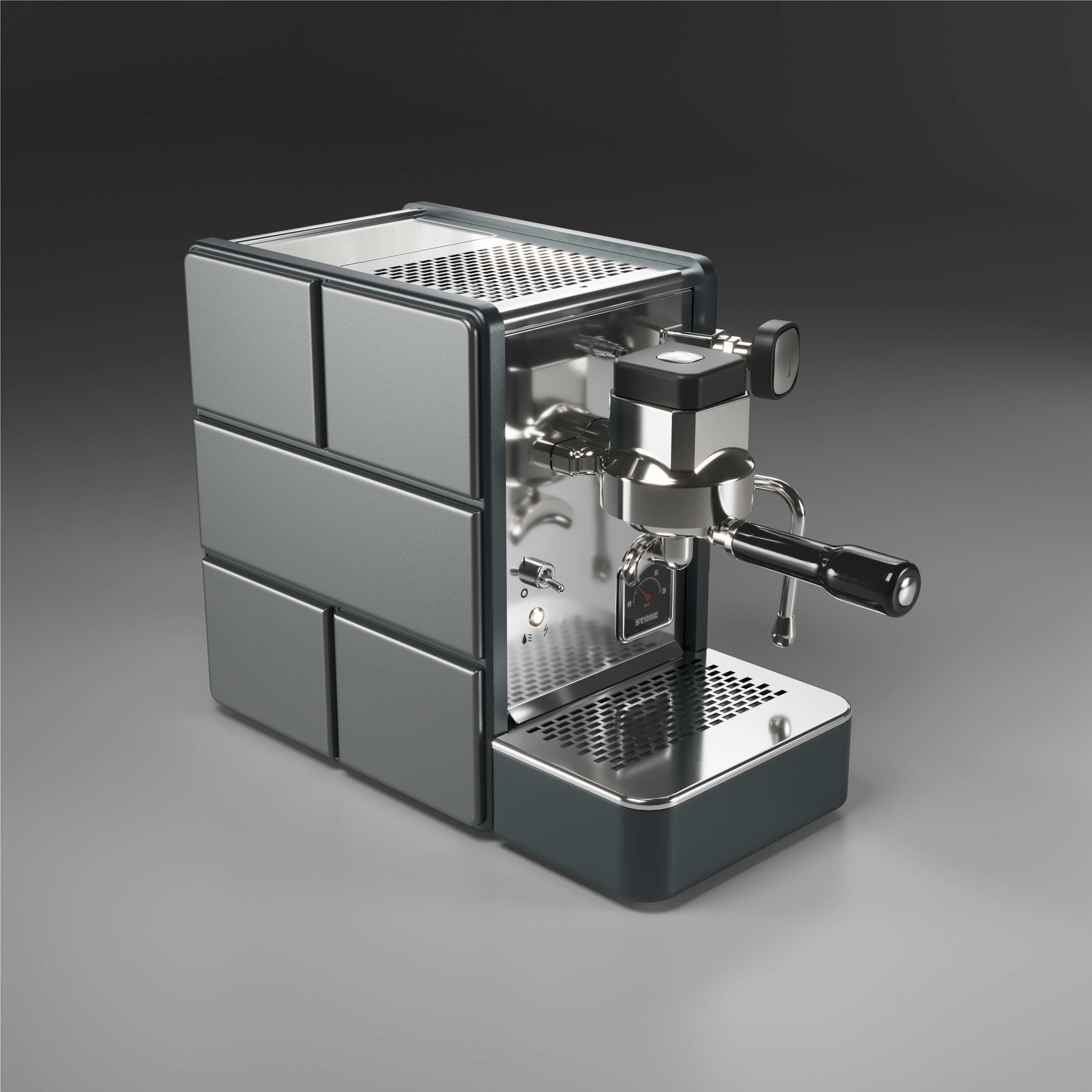 STONE Espresso Pure Grau-Grau Schraegansicht links