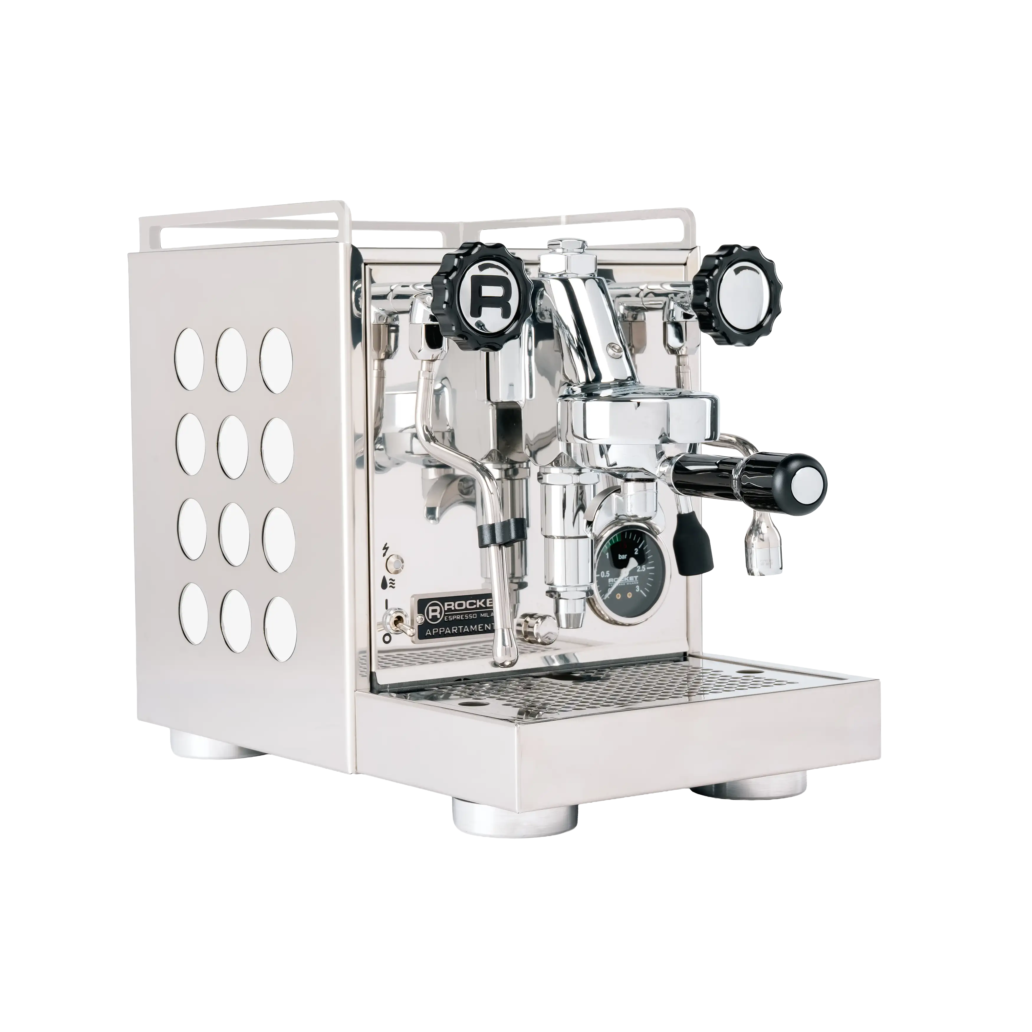 Rocket Appartamento 2.0 Edelstahl Weiss Schrägansicht