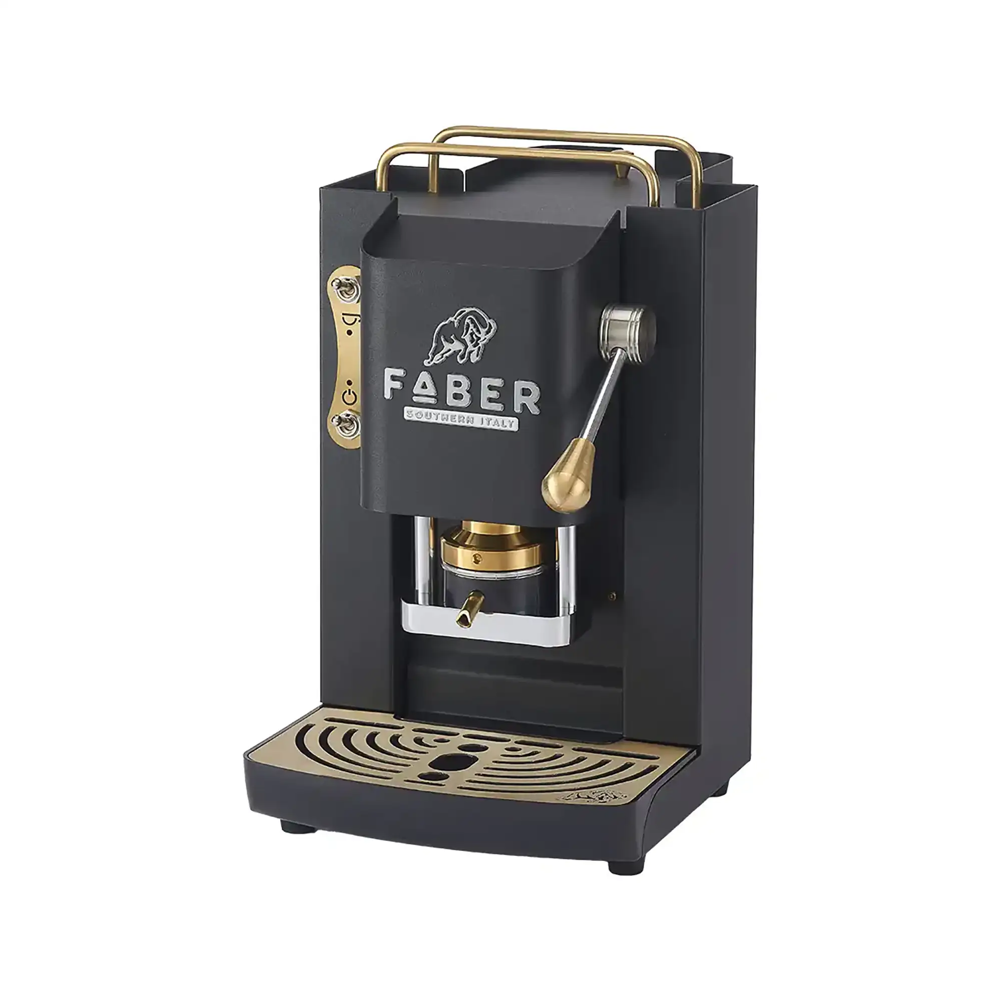 Faber Pro Deluxe 3.0 Schwarz Matt ESE Pad Maschine Schrägansicht