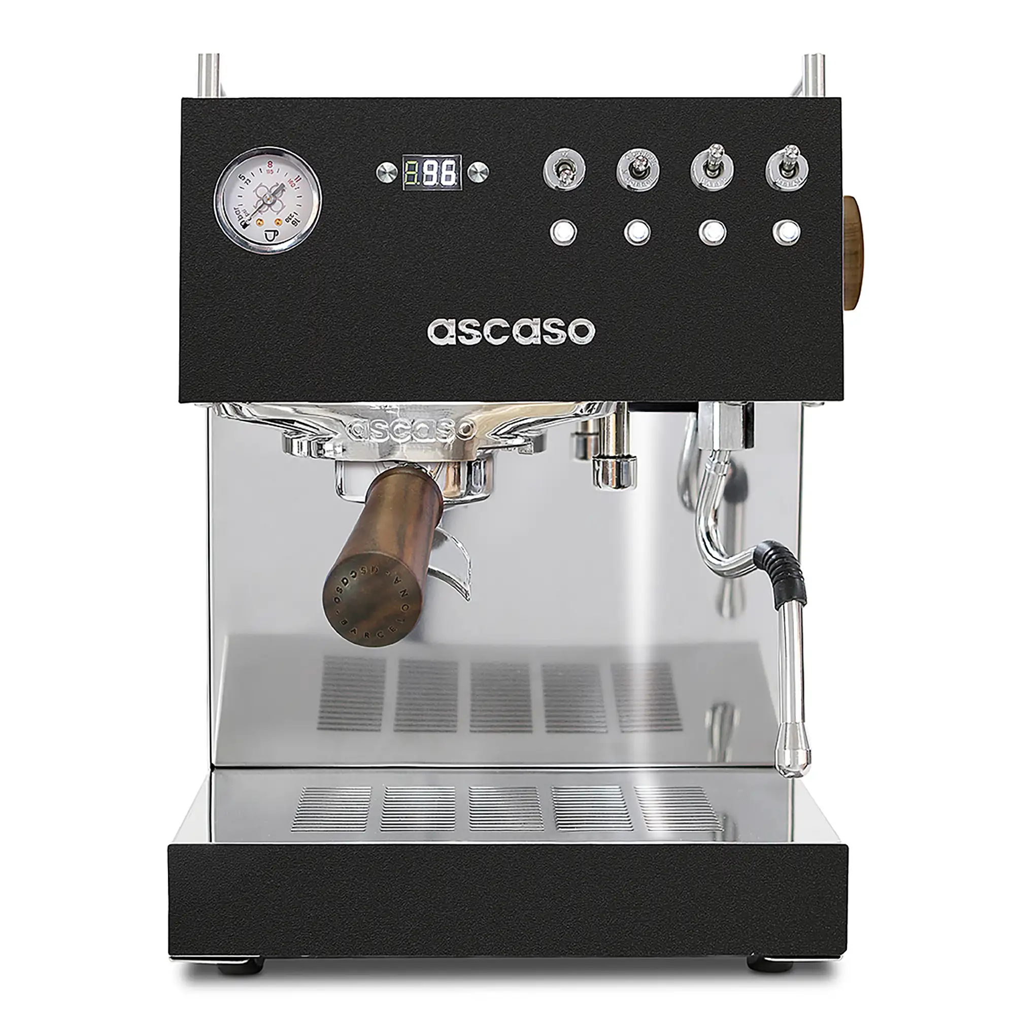Ascaso Steel DUO PID V3 Schwarz Frontansicht