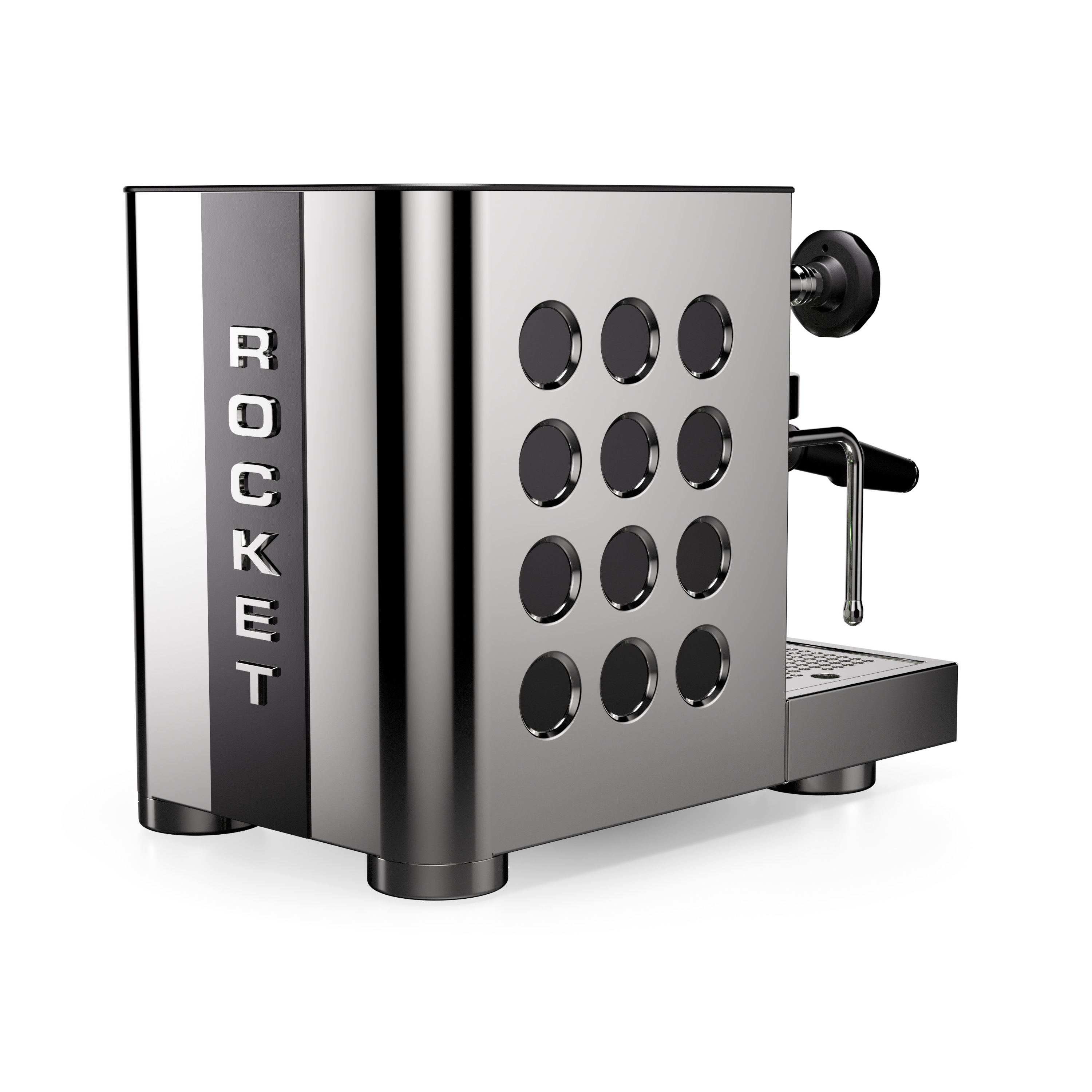 Rocket Appartamento TCA Chrom Schwarz Rueckansicht