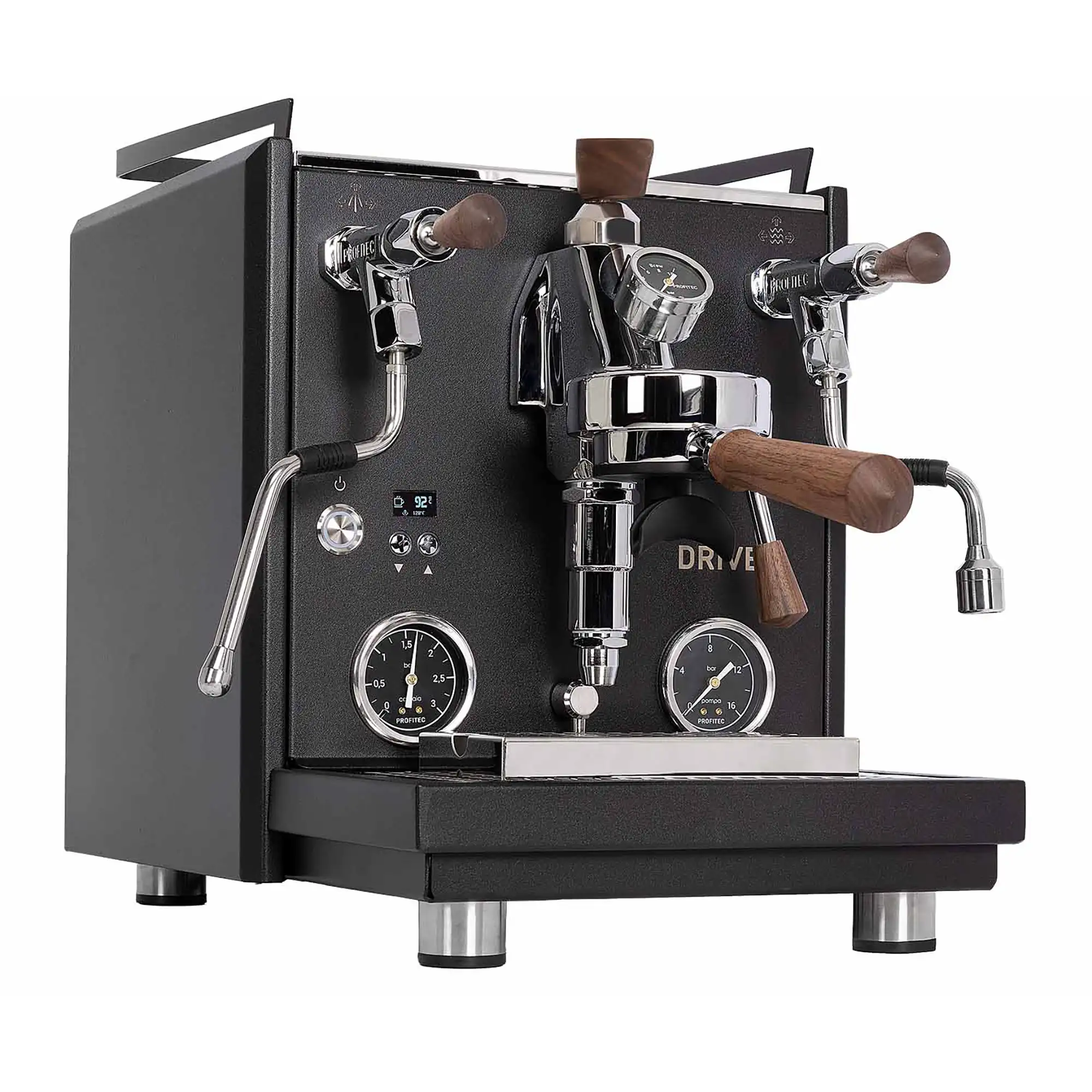 Profitec Drive Dualboiler Schwarz Matt Schrägansicht
