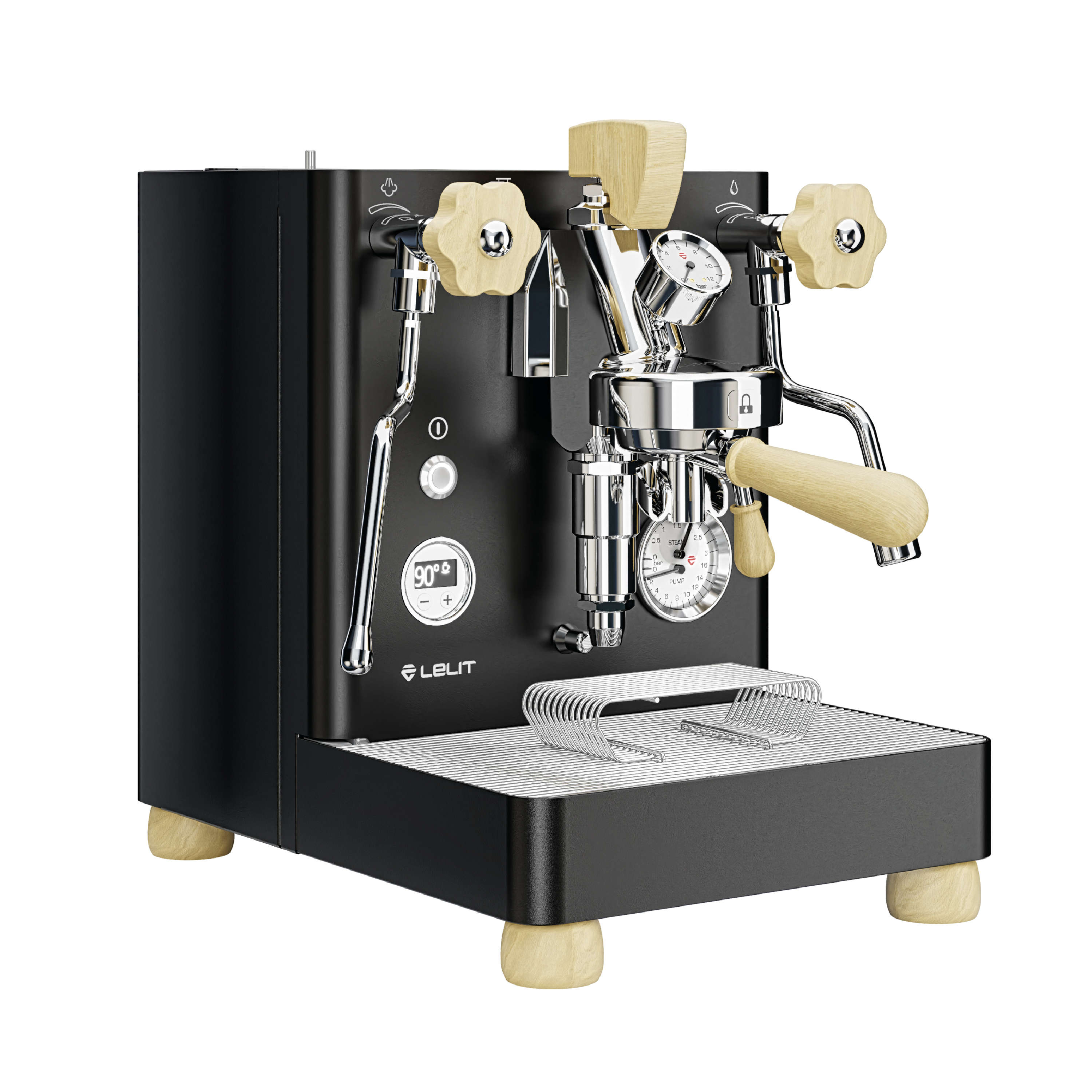 Lelit Bianca PL162T Dualboiler Schwarz V3 Schrägansicht