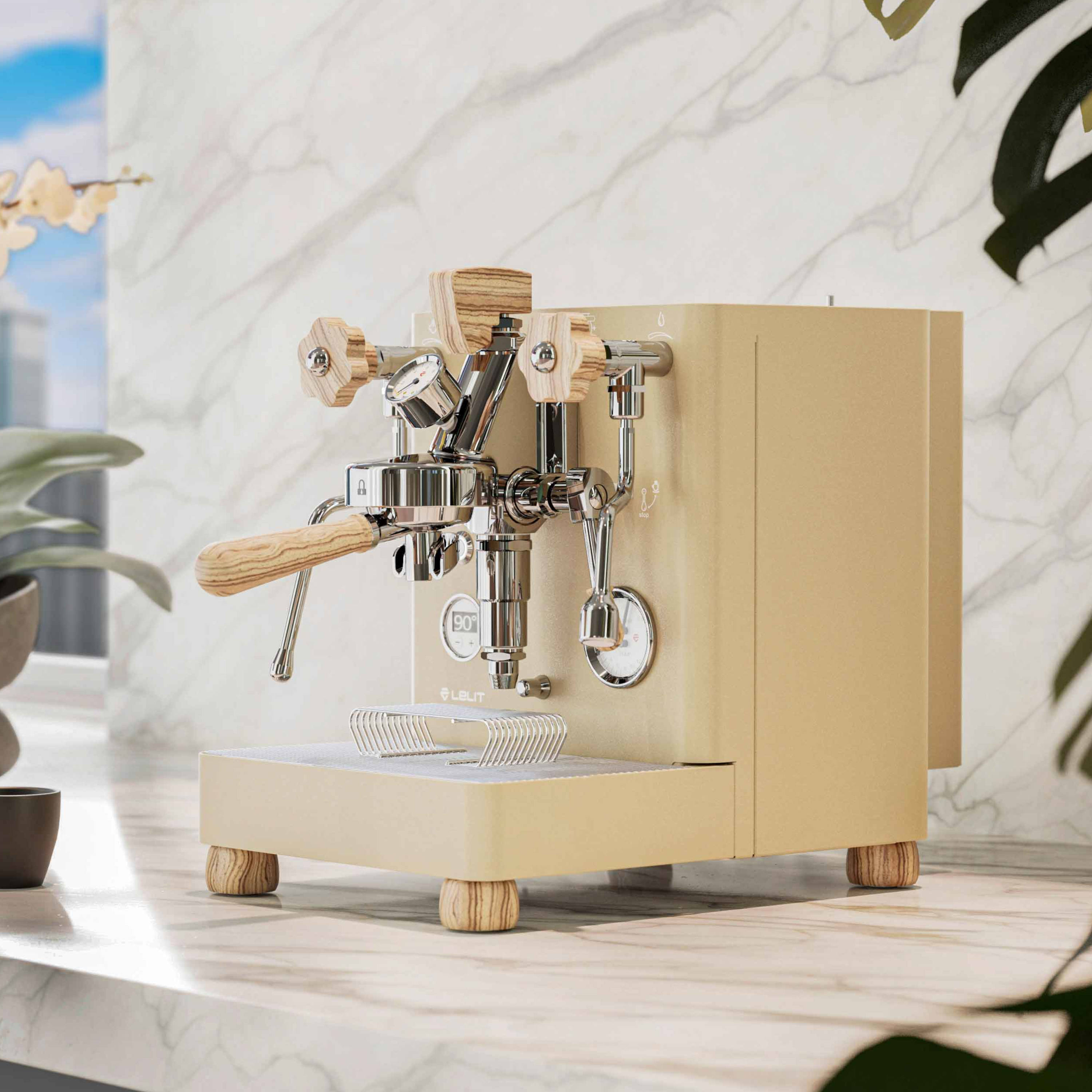 Lelit Bianca PL162T Dualboiler Gold Edition Schrägansicht
