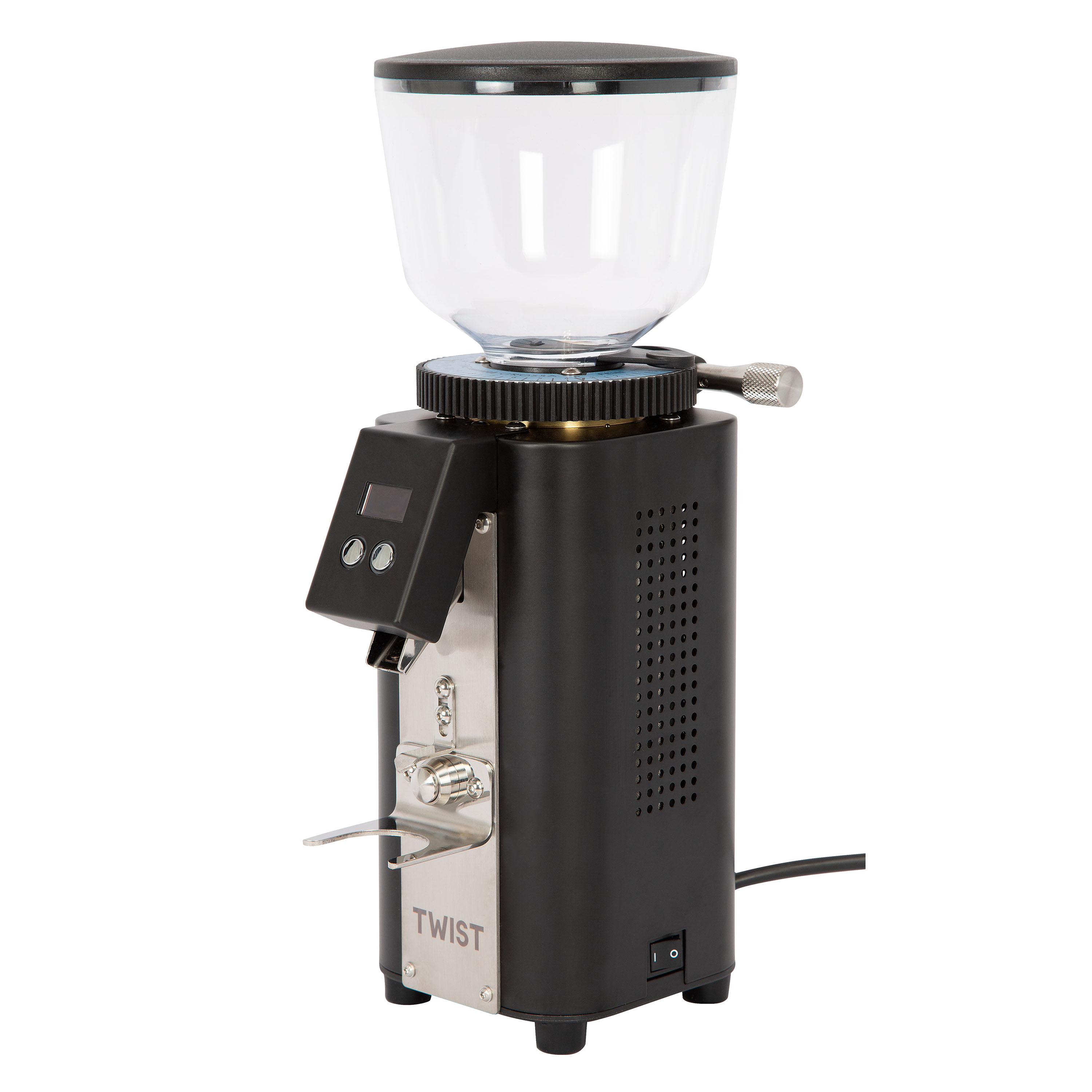 Profitec Twist-A54 Kaffeemühle schwarz matt Schrägansicht 20300