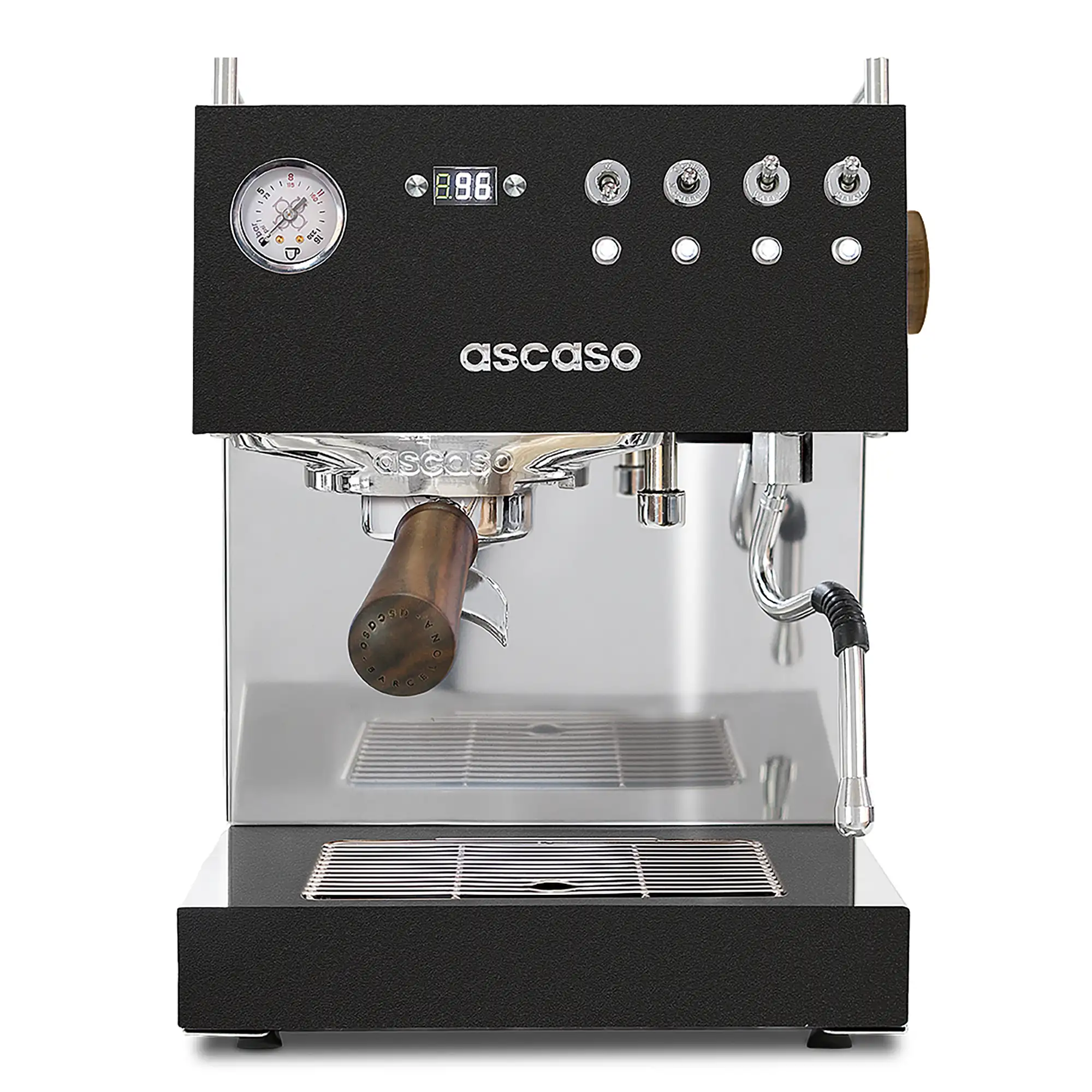 Ascaso Steel DUO PID V3 Schwarz Frontansicht