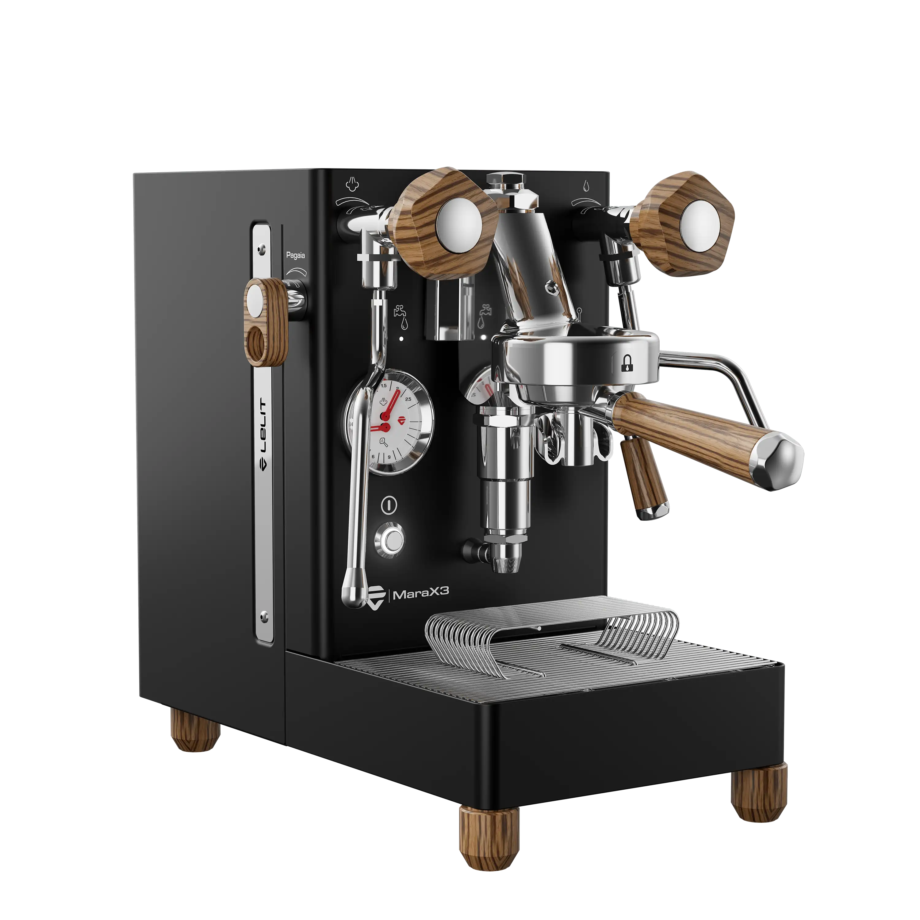 Lelit Mara X V3 Schwarz Schrägansicht vorne