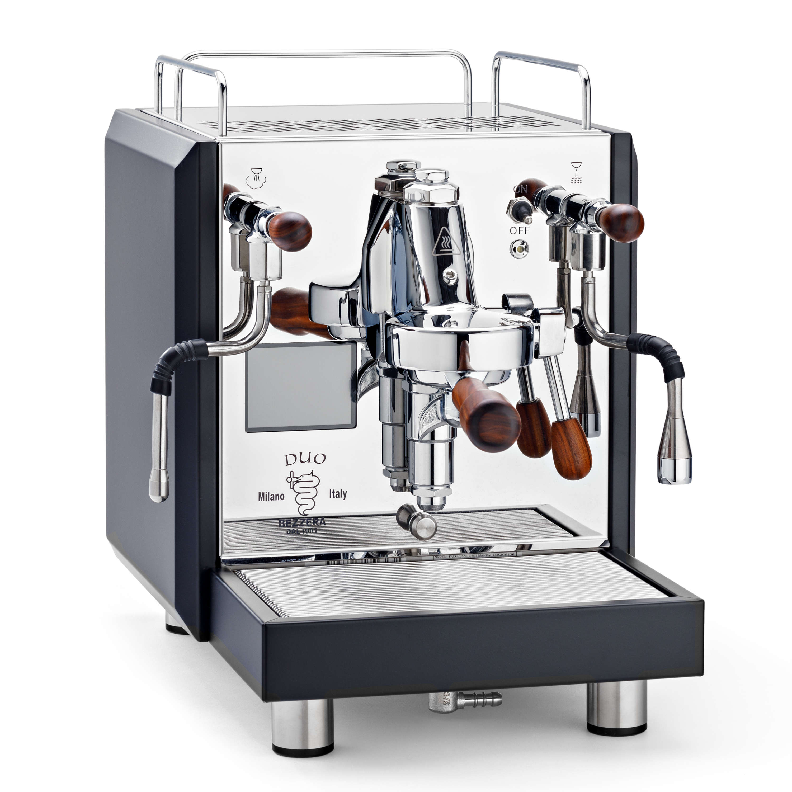 Bezzera DUO MN Schwarz Espressomaschine Frontansicht