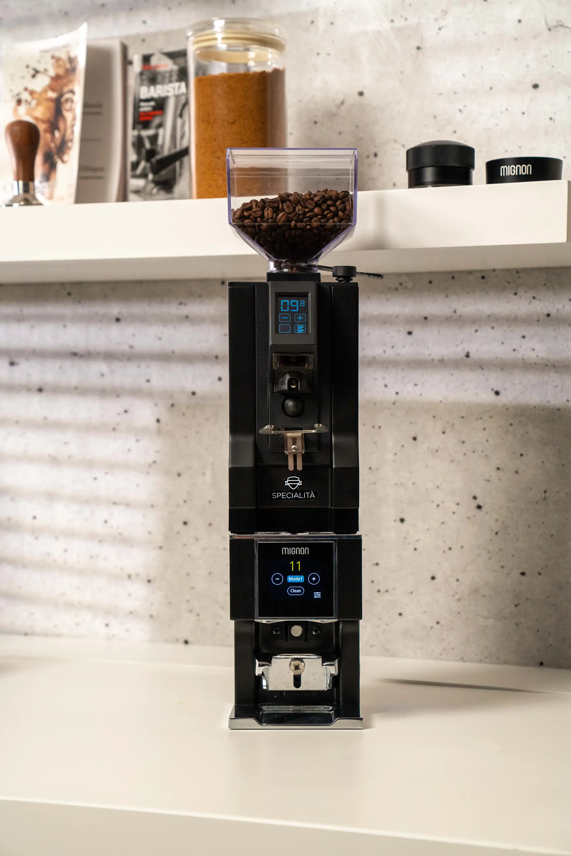 Eureka Mignon Automatischer Tamper Anwendungsbeispiel