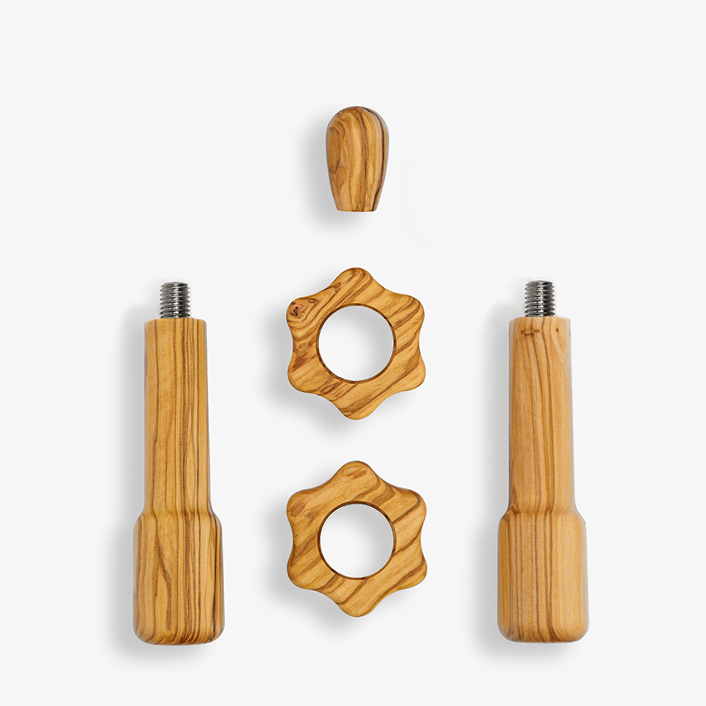 Wiedemann Griffset Classic Drehräder Universal Olivenholz Umbausatz