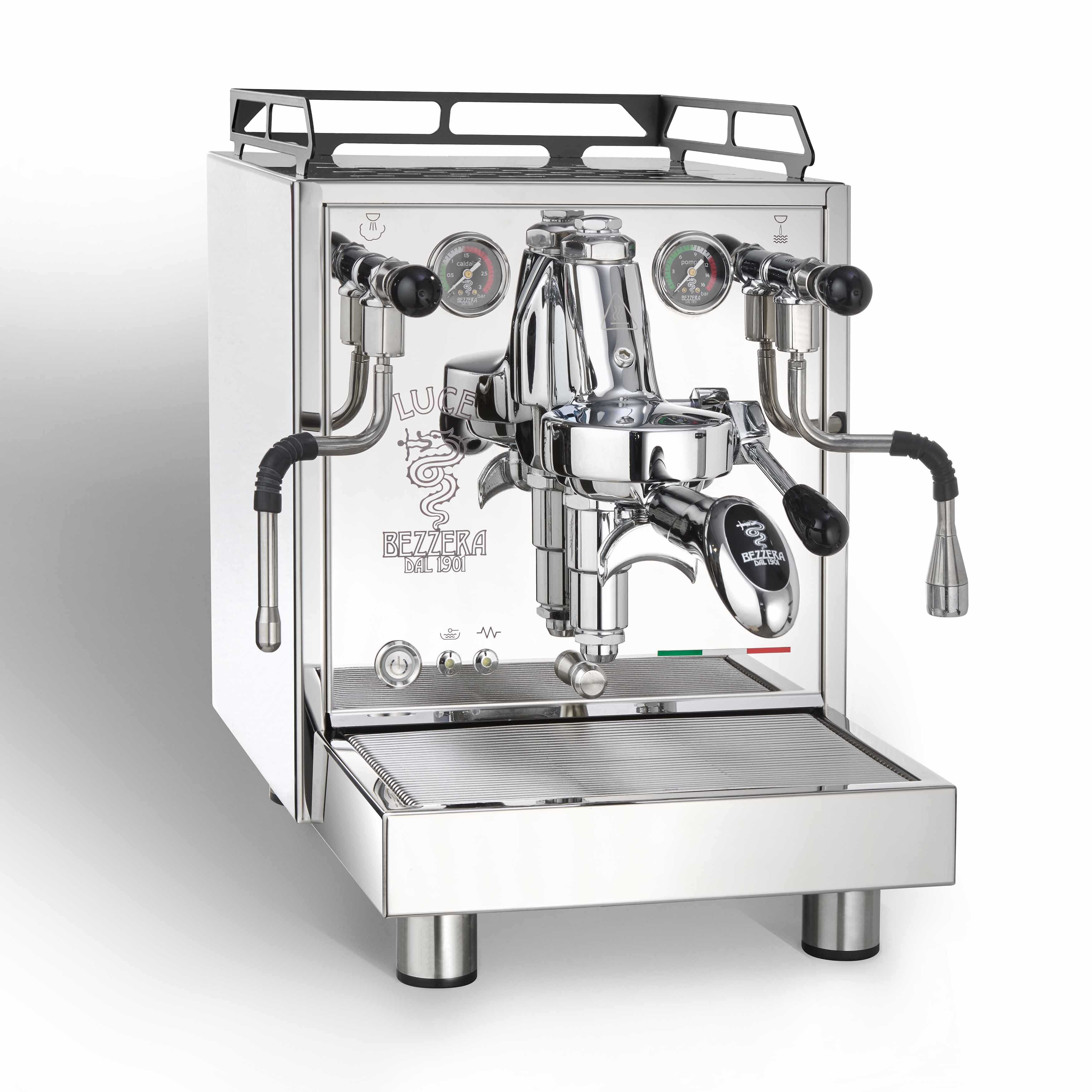 Bezzera Luce S Edelstahl Frontansicht