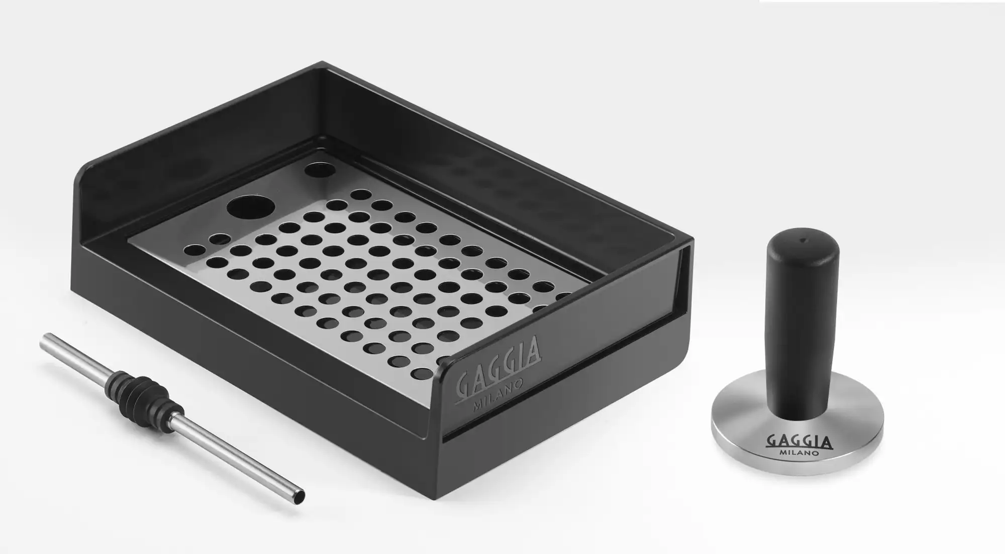Gaggia Classic UP Schwarz Thunder Black EG2500-10 Detailansicht tiefe Abtropfschale