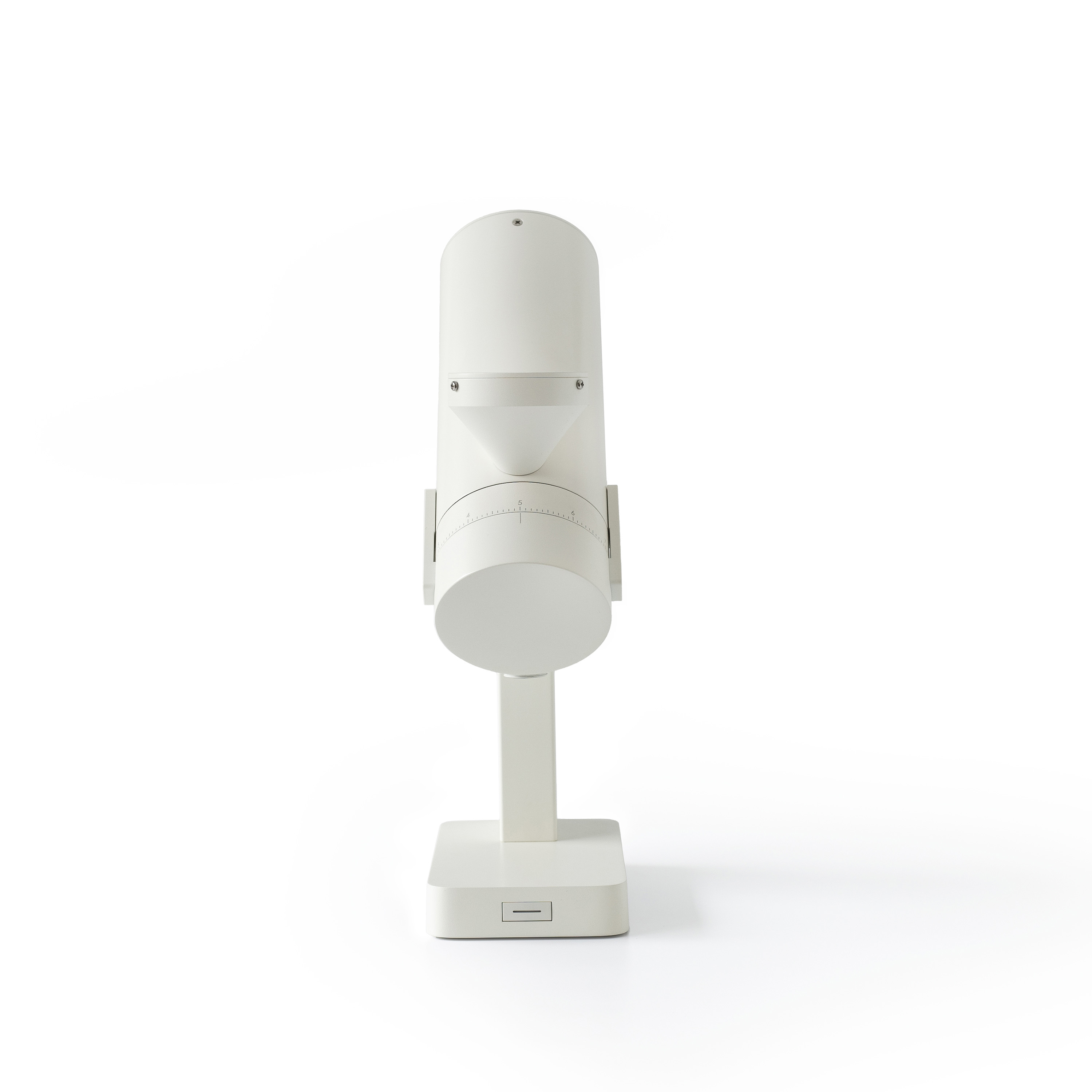 Acaia Orbit Single Dose Kaffeemuehle Beige Weiss AOT007 Frontansicht