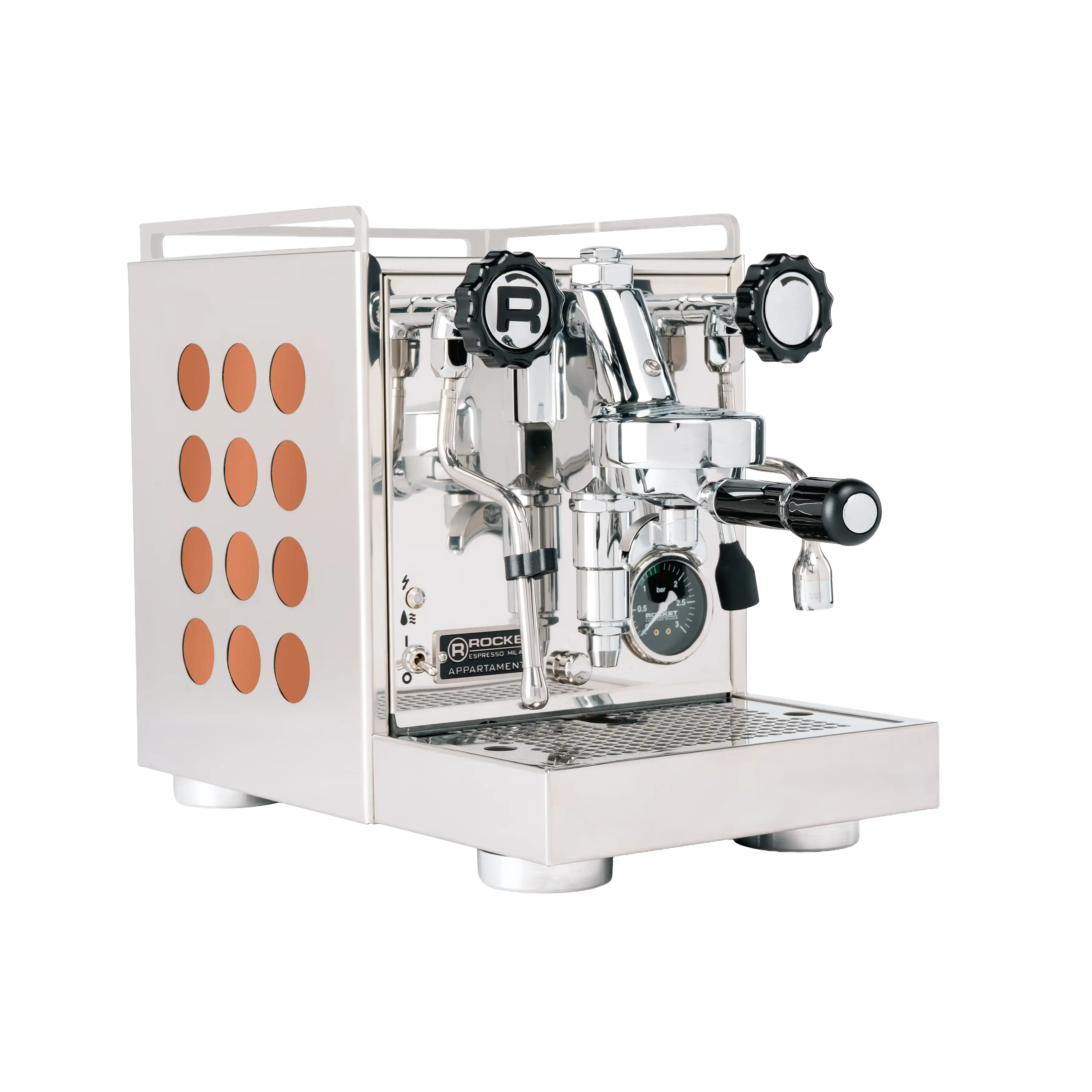 Rocket Appartamento 2.0 Edelstahl Kupfer Schrägansicht