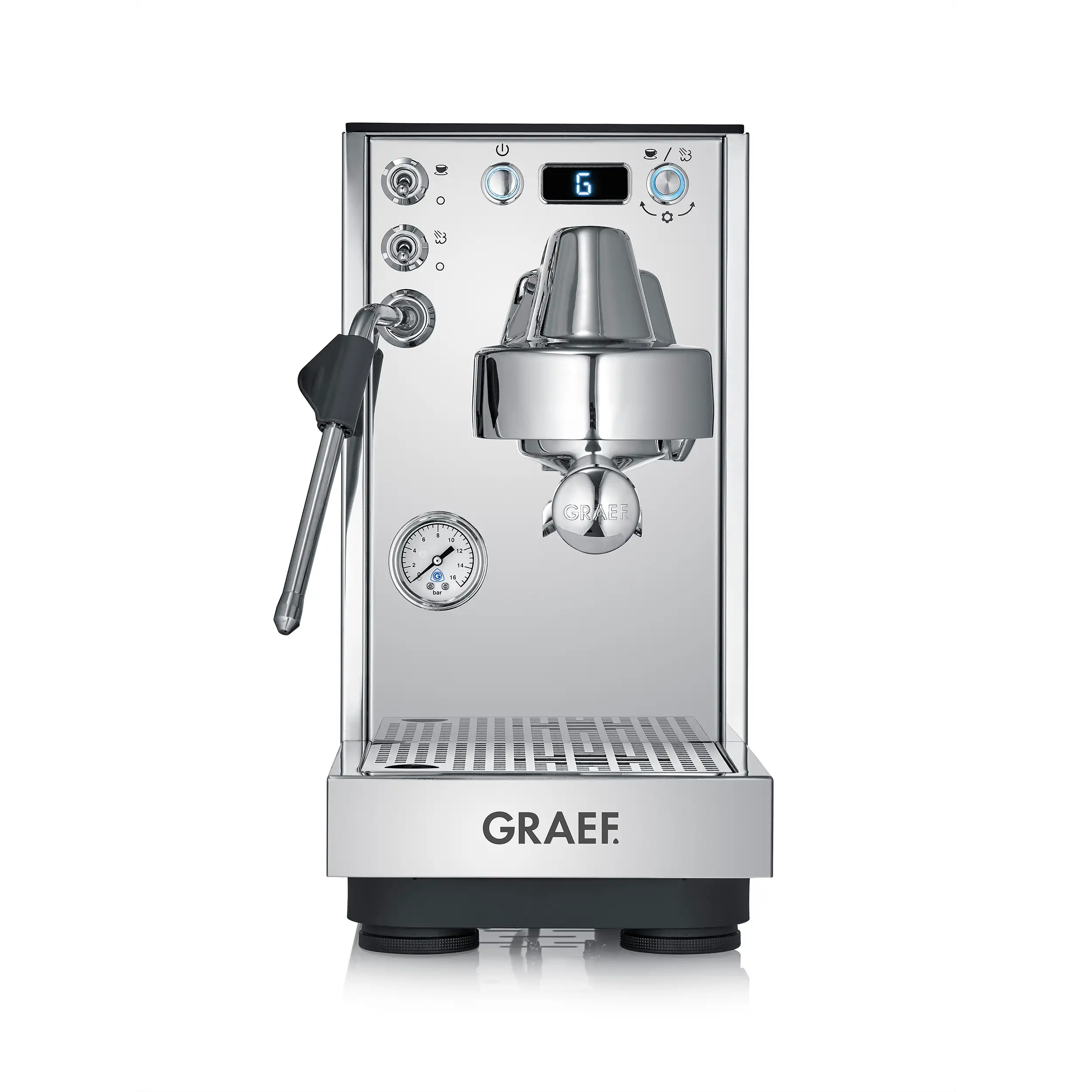 GRAEF Dicianova Espressomaschine Frontansicht eingeschalten