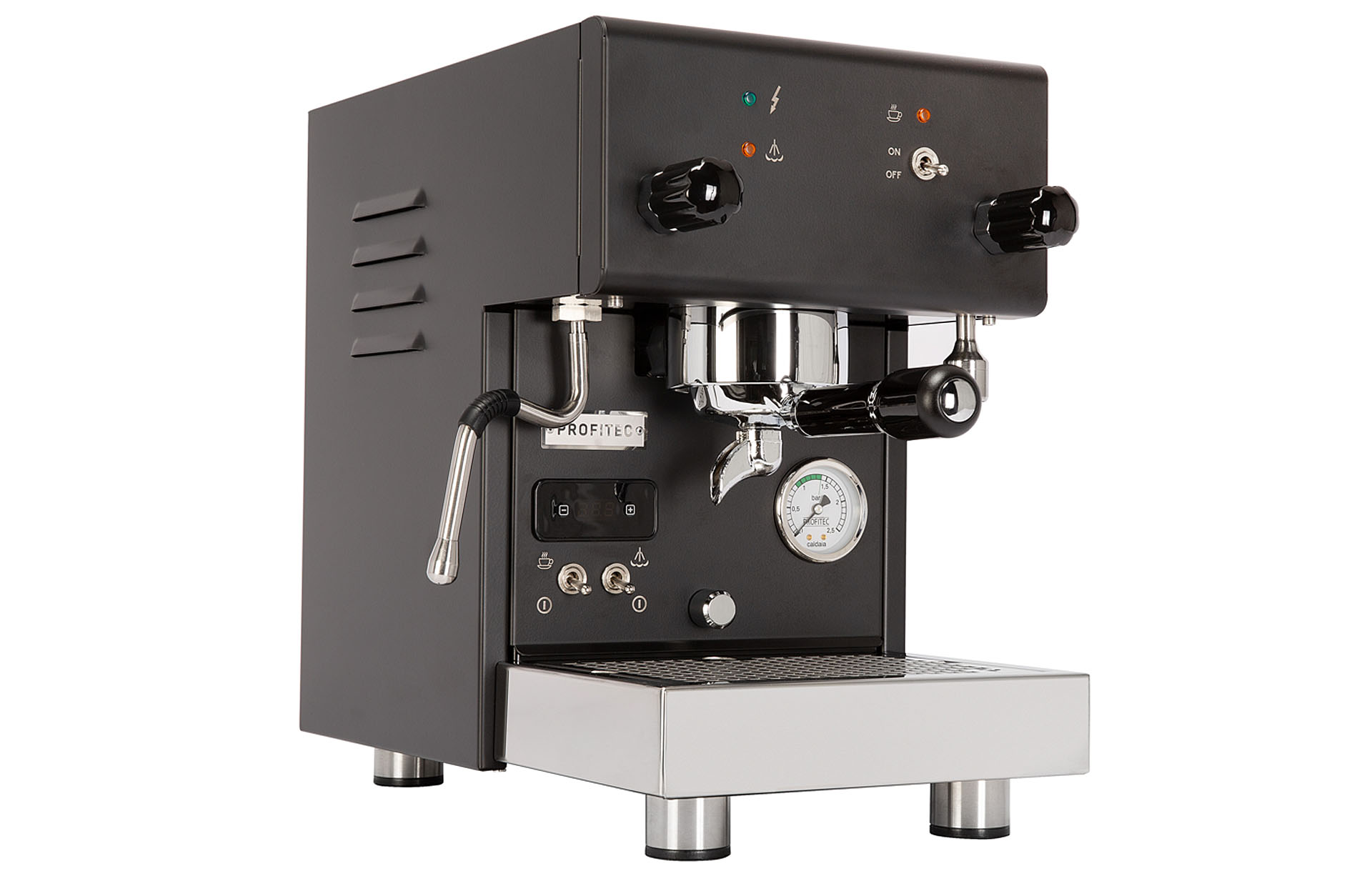 Profitec Pro 300 Dualboiler PID Schwarz Seitenansicht