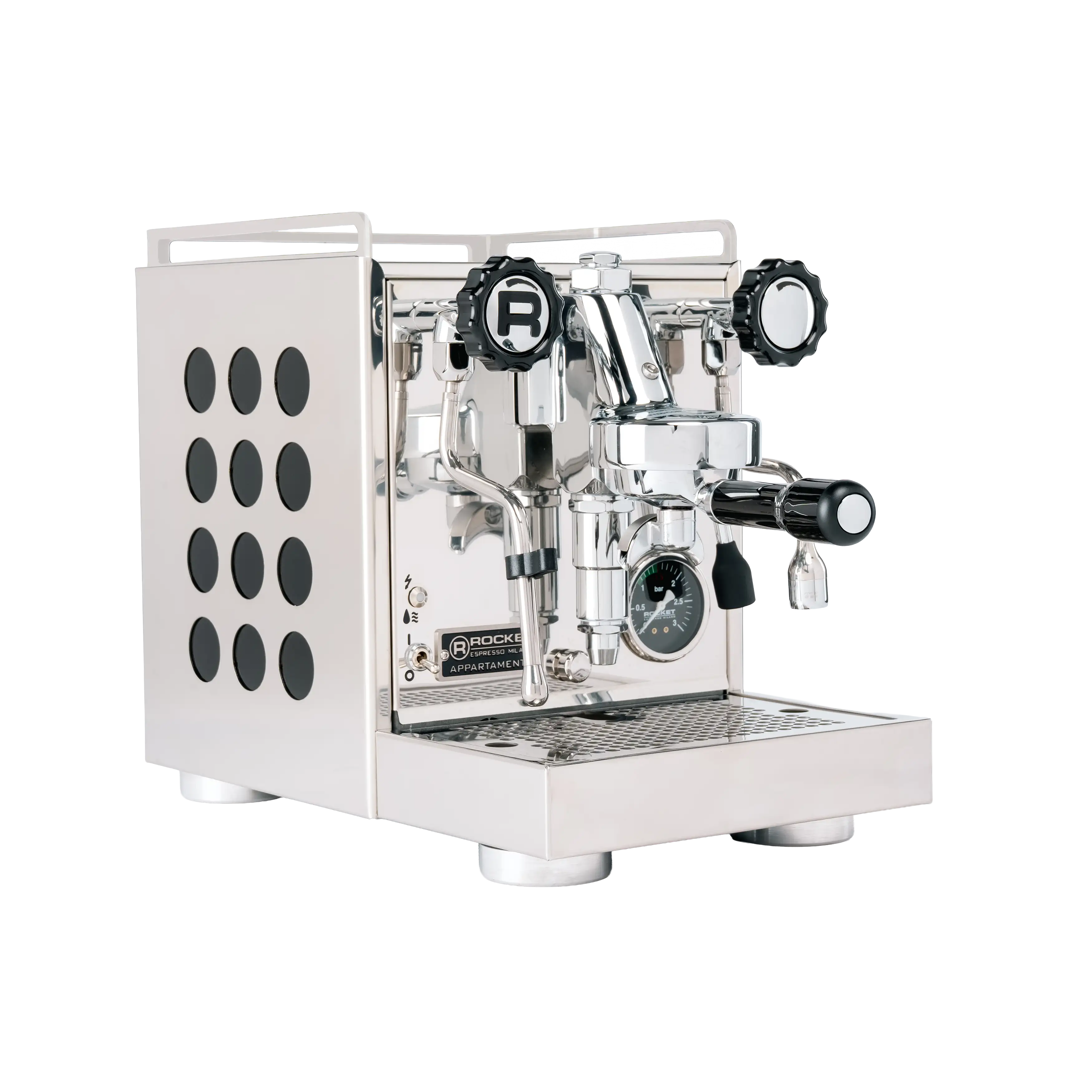 Rocket Appartamento 2.0 Edelstahl Schwarz Schrägansicht