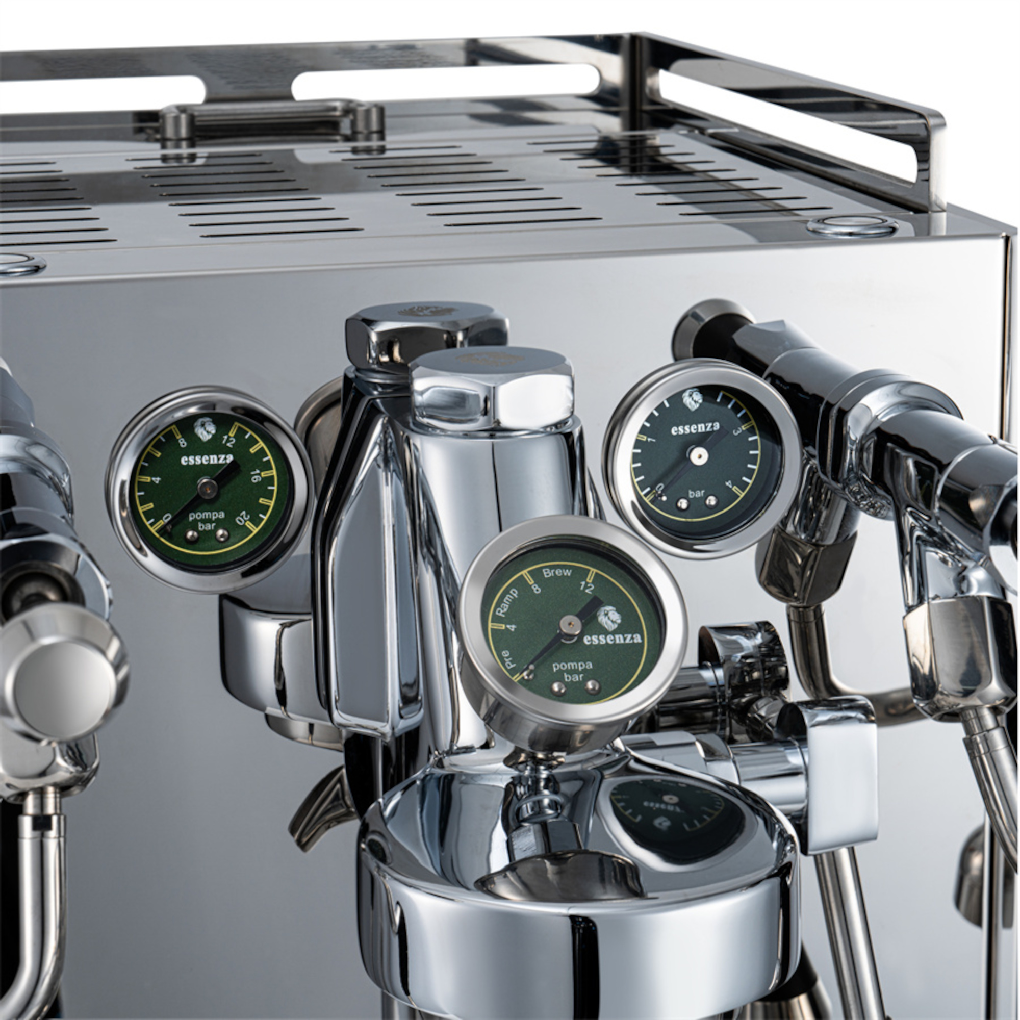 Essenza Raphael Dualboiler Detailansicht Manometer