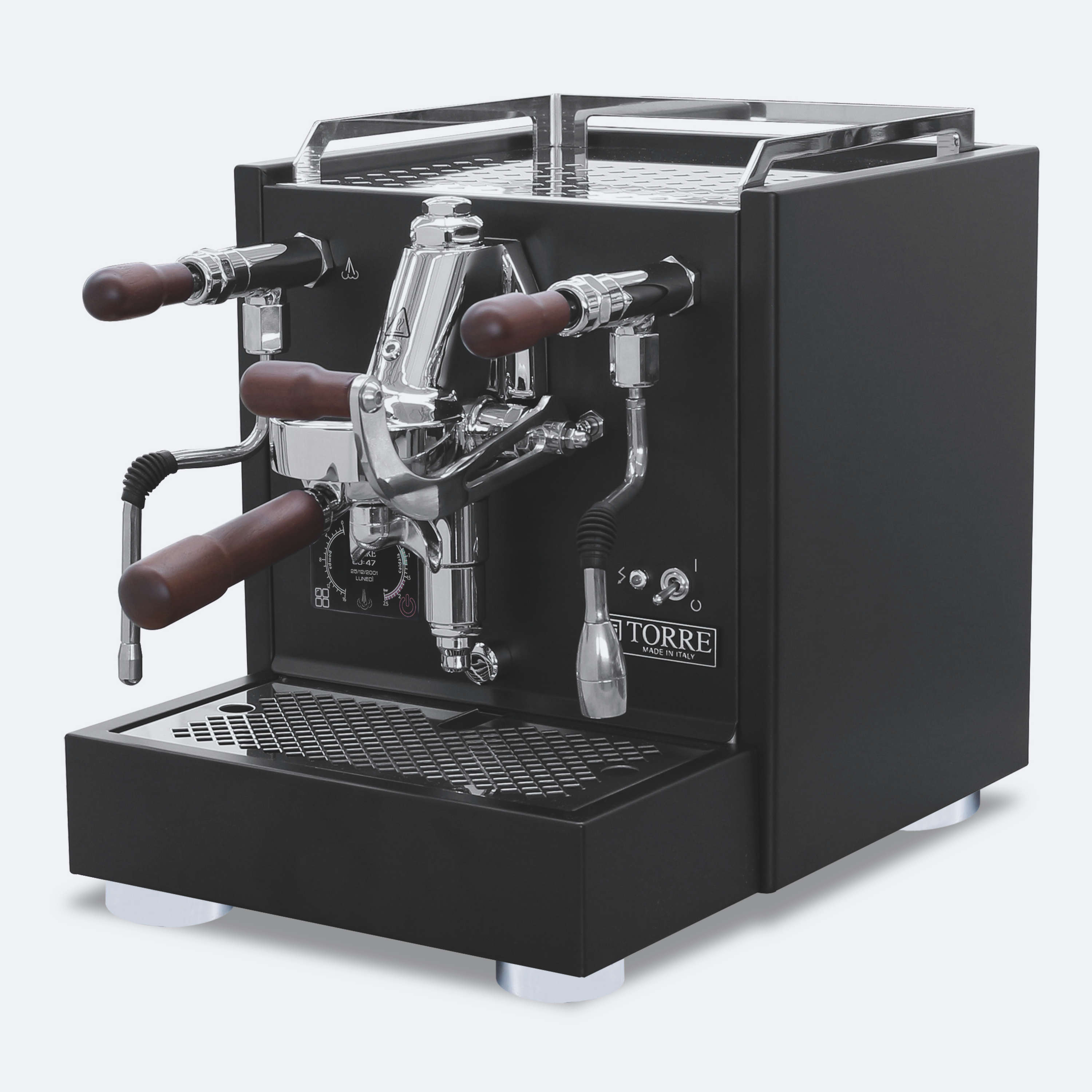 Torre Espresso Peppina EVO Schwarz Schrägansicht