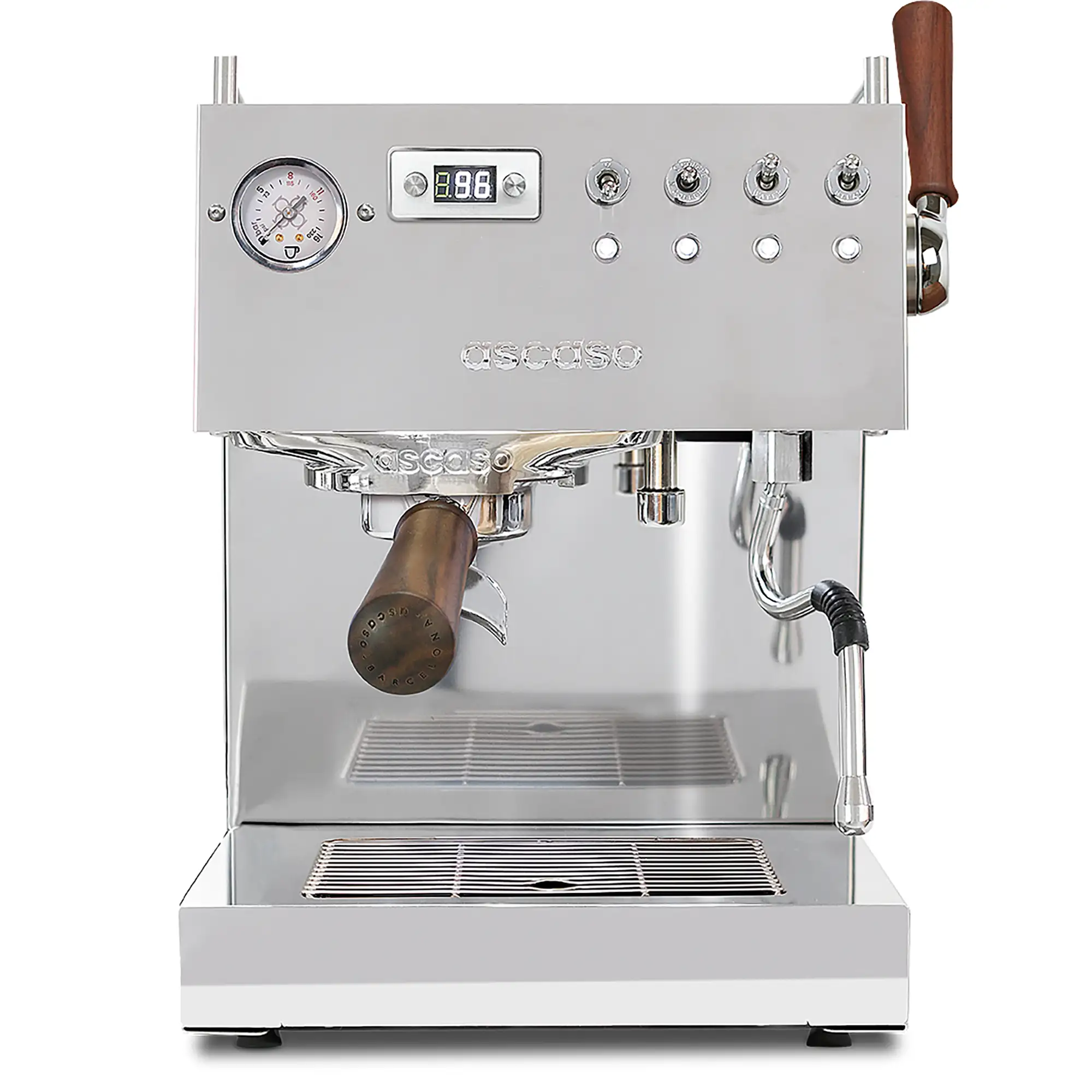 Ascaso Steel DUO PLUS V3 Edelstahl Frontansicht