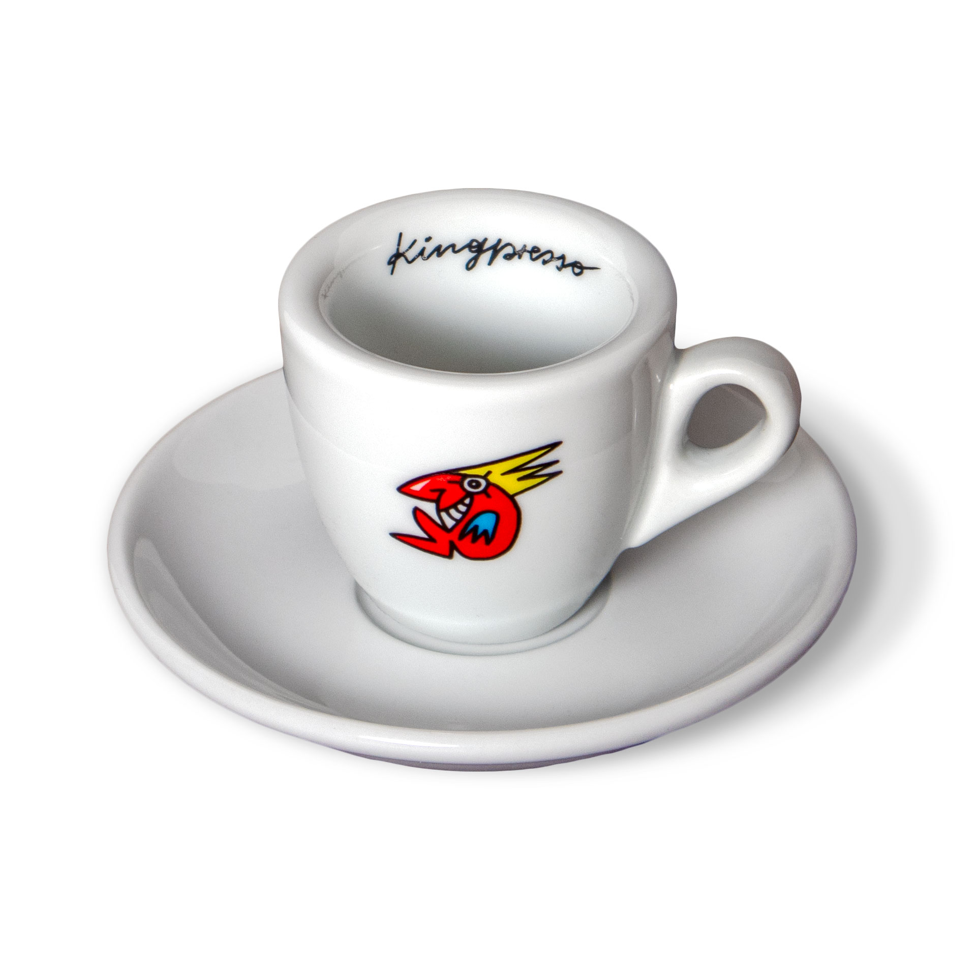 Kingpresso Espresso Tassen 6er Set Ansicht schräg